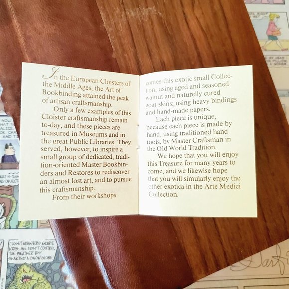 ARTE Medici Collection, Handmade Wood Leather guest book - Picture 6 of 14